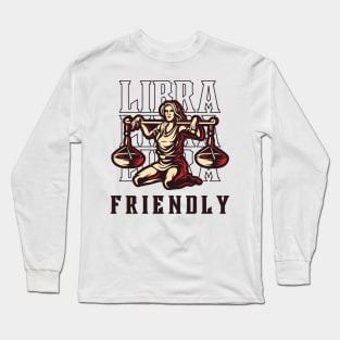 Libra The Friendly Zodiac Sign Long Sleeve T-Shirt